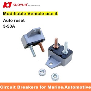 KUOYUH AR series ผู้ผลิตขายตรงอุปกรณ์ป้องกันกระแสเกินสำหรับรถยนต์ RV แบบ Short Stop Circuit Breaker - Product Image 3