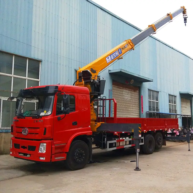 China Hot Selling12 t Hydraulic Telescopic Crane Truck Mounted Crane Boom Crane Brand New For Sale