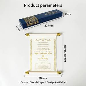 Set <span class=keywords><strong>de</strong></span> Lujo <span class=keywords><strong>de</strong></span> Pergaminos <span class=keywords><strong>de</strong></span> Votos Matrimoniales Eternos e Invitaciones con Cajas Personalizadas <span class=keywords><strong>de</strong></span> Papel Dorado, Papelería Real <span class=keywords><strong>de</strong></span> Recuerdo para el Intercambio en la Ceremonia - Product Image 6