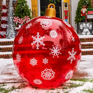 Kerst Opblaasbare Reus Ornament Bal Opblazen Pvc Vakantie Indoor Outdoor Decoratie