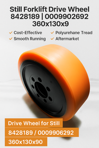 <span class=keywords><strong>Still</strong></span> Forklift Drive Wheel 8428189 360x130 90 Rueda de tracción de poliuretano 0009902692 Aftermarket - Product Image 2