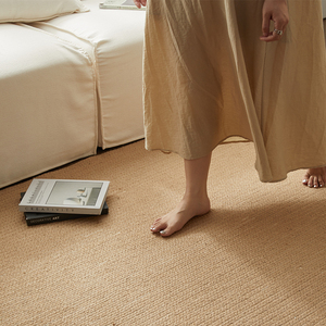 Dệt len và đay rug với các biến thể tự nhiên trong kết cấu độc đáo làm bằng tay rug thích hợp cho phòng ngủ phòng khách hiện đại. - Product Image 1