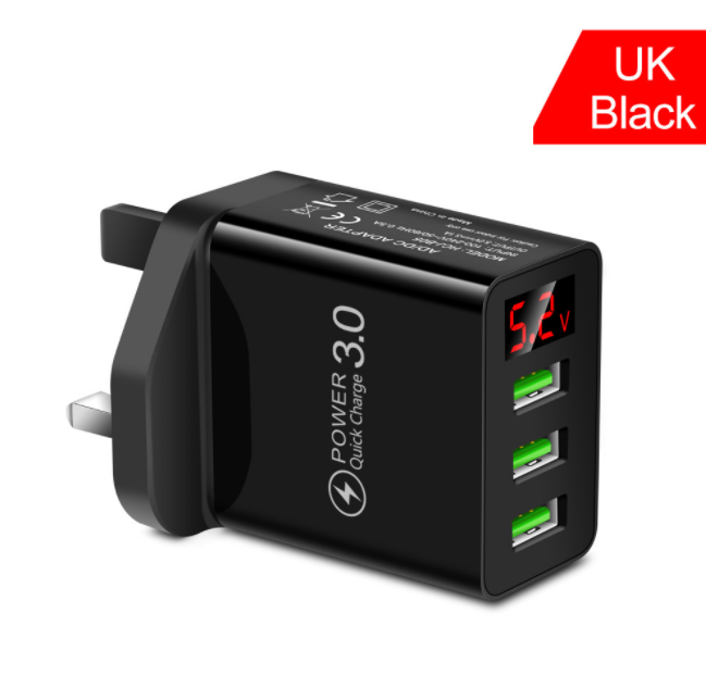 Charge rapide 4USB noir