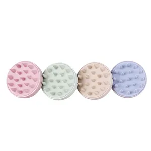 Biểu tượng tùy chỉnh Silicone dầu gội đầu bàn chải bán buôn Silicone Tóc da đầu Massager