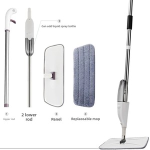 Serpillère microfibre en acier pour nettoyage humide et sec, essorage coulissant, taux de déshydratation 80-90%, pulvérisation d'eau pour sols domestiques - Offre Spéciale - Product Image 1