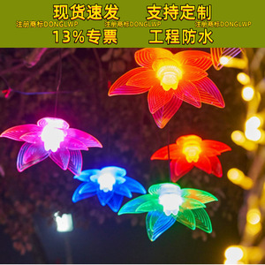 Led String <b>Lights</b> Flower Shape Colorful Outdoor Waterproof Camping Decorative Lamp For Christmas Holiday <b>Tree</b> Decoration - Product Image 4