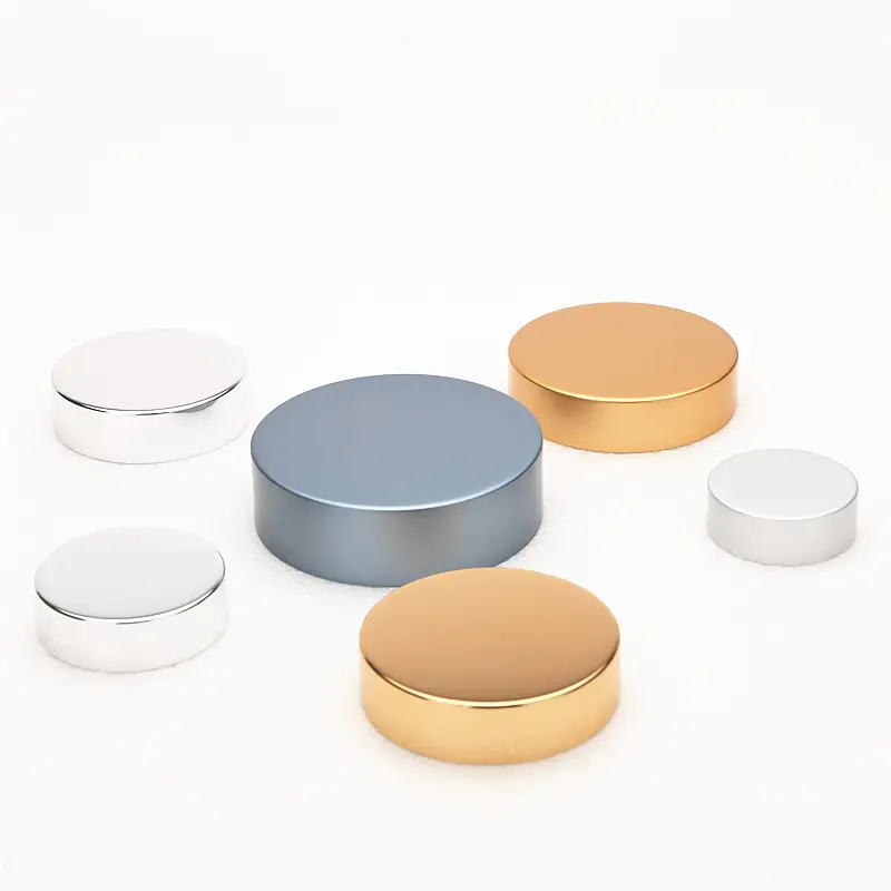 Thân Thiện Với Môi Anodized Nhôm Caps Gân Vít Chai Cap Mỹ Phẩm Bìa Nhôm Cap