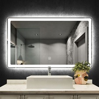 Badezimmer Spiegel cermin Led, cermin pintar dekorasi Sensor sentuh