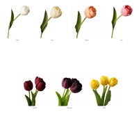Bunga Kamelia Tulip Sutra Realistis Mewah, Sentuhan Asli, Dekorasi Ruang Tamu Rumah, Gaya B&B, Hadiah Hari Valentine
