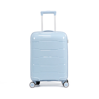 Valise de luxe à grande capacité avec 4 roulettes pivotantes, motif dessin animé, ensemble de bagages en PP, léger, roues à 360 degrés, unisexe, style vintage pour le voyage