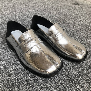 Nuevos Mocasines Tabi de Cuero Genuino y Gamuza para Hombre y Mujer, Zapatos Planos Sin Cordones para Oficina, Invierno y Otoño, con Plantilla de Goma - Product Image 3