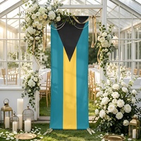 Drapeau national des Bahamas personnalisé en polyester, pliable, multi-tailles, pour fêtes, cabines photo et décoration murale domestique