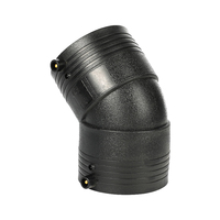 Raccords électrofusion coudés en polyéthylène PEHD 45 degrés, matériau de plomberie, joint de raccordement de tuyaux PE100 SDR11, pression 90mm