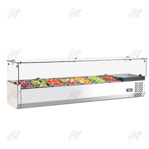 Comptoir de refroidissement direct bon marché Sandwich/saladette/salade Bar Réfrigérateur <span class=keywords><strong>Table</strong></span> de préparation réfrigérée - Product Image 6