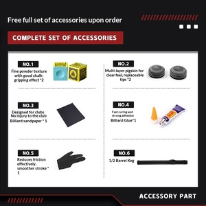 Taco de billar exclusivo de madera de arce de alta calidad <span class=keywords><strong>Charlie</strong></span>'s, cabeza grande, uso profesional para torneos, billar chino de nueve bolas, venta al por mayor privada - Product Image 3