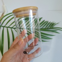 Récipient en verre à large ouverture hermétique et étanche, écologique, réutilisable, sans plomb ni cadmium, certifié MSDS, en borosilicate