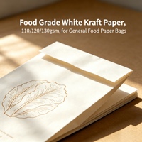 Papier Kraft Blanc de Qualité Alimentaire (110/120/130 g/m²) : Recyclable, Choix Écologique pour les Sacs Alimentaires Généraux, Impression de Haute Qualité