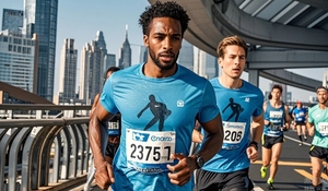 Polyester personnalisé à séchage rapide Marathon Sport Running Sublimation T-Shirt running t-shirt imprimé Logo Marathon Sports T-Shirt - Product Image 5