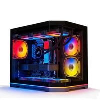 High Airflow MicroATX Gaming Case 360mm AIO Support 380mm GPU 0.5mm SPCC Tempered Glass Side Panel PC Computer Chassis
