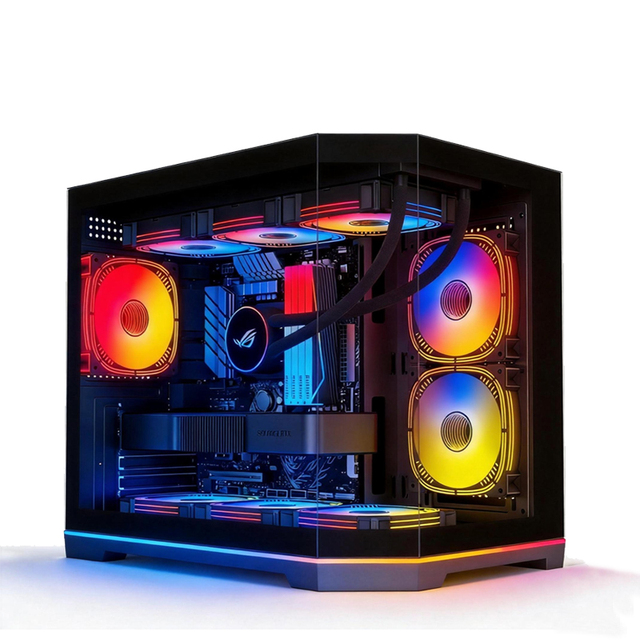 High Airflow MicroATX Gaming Case 360mm AIO Support 380mm GPU 0.5mm SPCC Tempered Glass Side Panel PC Computer Chassis