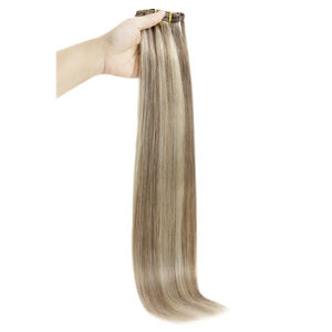 Precio al por mayor, pelo brasileño natural recto, 100% extensiones de cabello humano con pinza - Product Image 6