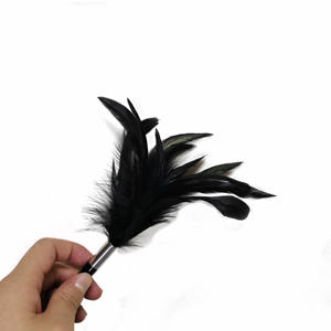 Flirten Feder Tickler mit Metall Zauberstab Feder Ernte für Erwachsene Sex Verspielte Gadget für Männer und Frauen - Product Image 3