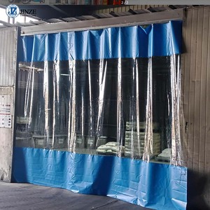 Rideau en vinyle PVC avec fenêtre transparente, rideau imperméable et anti-poussière, rideau de séparation pour atelier d'usine - Product Image 6