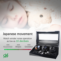 Boîte de rangement double pour montres en bois avec moteur silencieux de luxe, remontoir automatique 6+7, écologique, avec serrure de protection, matériaux recyclés