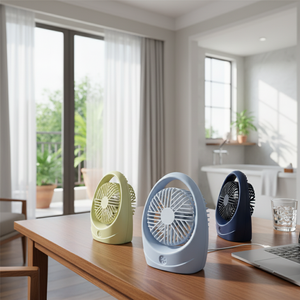 Mini ventilador USB de 6,3 \ ", ventilador de baño de plástico portátil, un viento, plegable para uso doméstico al aire libre, Hotel, 48/2/24 uds/CS, batería en inglés - Product Image 2
