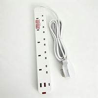 Stop Kontak Anjehold Grosir Pabrik UK Plug Safety Shutter 5 Outlet 2 USB 1 Type-C untuk Rumah dan Kantor