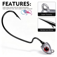 Nouvel hameçon de pêche à tête plombée 3.2g 4.7g 6.5g 9.4g 13.2g avec yeux 3D pour leurres souples, hameçon Drop-Shot pour truite, poisson-chat, bar et brochet