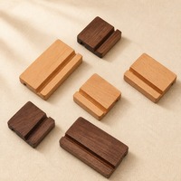 Soporte para Teléfono de Madera de Nogal Negro Grabado, Soporte Minimalista Creativo de Madera Maciza para Tablet, Base para Teléfono, Decoración de Escritorio de Oficina, Regalo Festivo