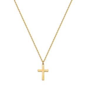 Refined Simple Women's Necklace Stainless Steel <b>Cross</b> Chain14K Gold Plated <b>Cross</b> Necklace with Adjustable <b>Chain</b> Daily Wear - Product Image 1
