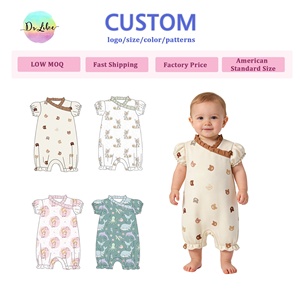 Boîte surprise de vêtements pour bébés garçons, barboteuses personnalisées, pyjamas en bambou pour nourrissons, vente en gros de pyjamas zippés en bambou pour bébés - Product Image 4