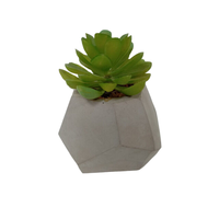 Plantes succulentes artificielles en plastique vertes de 3-4 pouces, décoration de plantes en pot pour la maison et le bureau