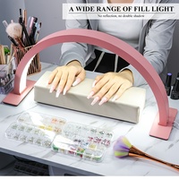 Lampe de bureau à ongles demi-lune 23 pouces LED avec contrôleur de fil Alimentation USB et source de lumière LED