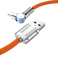 Kabel Data USB Type-C dengan Pelindung Anyaman 120W Pengisian Cepat Konduktor Tembaga Murni untuk Kamera & Earphone