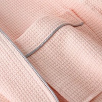 Peignoir de bain en pur coton gaufré unisexe pour hôtel, serviette de bain absorbante à séchage rapide, vêtement de nuit pour adulte
