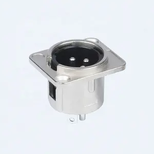 XLR Male Jack Socket Connector 3 Pin D Series XLR Male Panel Mount Connector