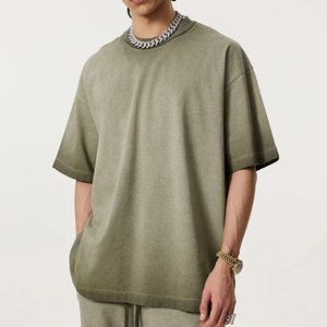 T-shirt Homme Oversize en Coton 275 g/m² 100% Coton, Broderie Personnalisée, Tricoté, Lavage Vintage, Effet Usé, Coton Lourd - Product Image 1