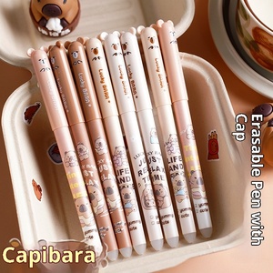 Stylo effaçable neutre YEKO Capibara qui enlève <span class=keywords><strong>son</strong></span> chapeau, séchage rapide, friable, fournitures <span class=keywords><strong>de</strong></span> papeterie en plastique pour étudiants, vente en gros - Product Image 4