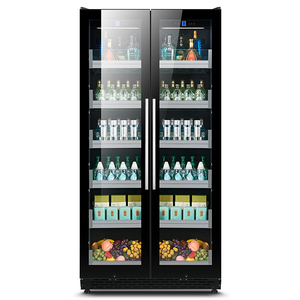 Réfrigérateur <span class=keywords><strong>à</strong></span> <span class=keywords><strong>vin</strong></span> d'angle <span class=keywords><strong>à</strong></span> double zone avec compresseur inversé en acier inoxydable électrique WNAM 450L, capacité de 188 bouteilles, <span class=keywords><strong>armoire</strong></span> <span class=keywords><strong>à</strong></span> boissons intégrée - Product Image 4