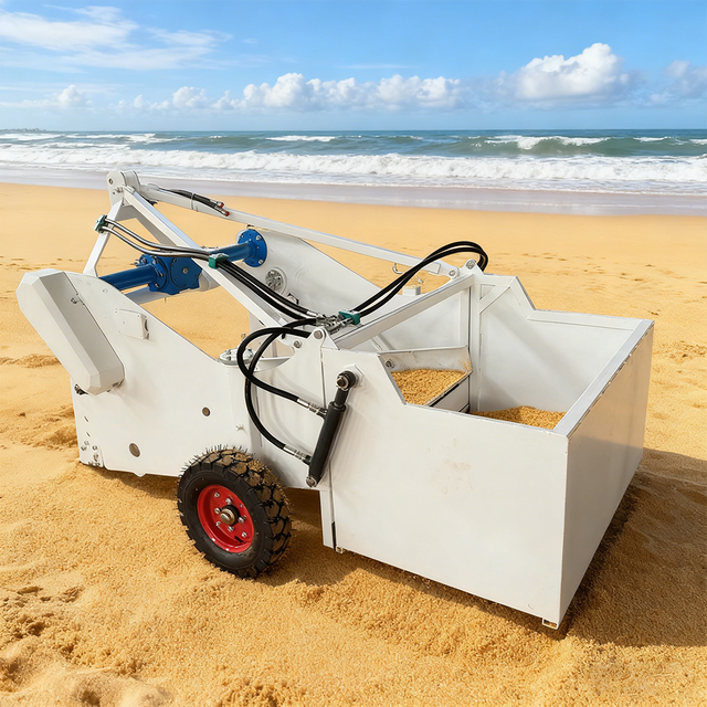 Factory Price Diesel Fuel Tractor Driven Walk Beidou-positioning Beach Cleaner Machine with Sand Loss Rate <3%