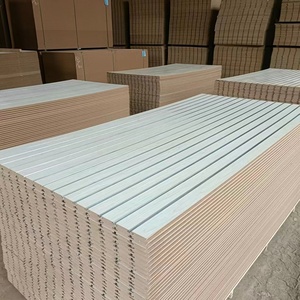 Slatwall Khe Bảng <span class=keywords><strong>Mdf</strong></span> 15Mm Hoặc 17Mm/Rãnh Rãnh Ván <span class=keywords><strong>Mdf</strong></span>/Bảng Hiển Thị <span class=keywords><strong>Mdf</strong></span> Melamine 18Mm Có Rãnh - Product Image 1