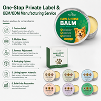 Baume pour pattes de chien biologique anti-inflammatoire à étiquette privée, adoucissant et hydratant pour pattes sèches et gercées, produits pour animaux de compagnie de qualité supérieure