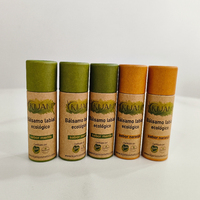 100% Biodégradable Uni Brun Kraft Baume À Lèvres Papier Tube Push-up Déodorant Bâton Conteneurs Disparaissant Impression Manipulation