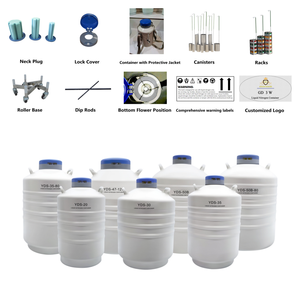 Réservoir en vrac cryogénique d'azote à faible consommation YDS-20 20L réservoir de sperme de stockage statique azote liquide pour le sperme animal - Product Image 4