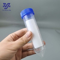 Tube à centrifuger médical jetable en PP de qualité médicale 10ML 15ML 50ML avec fond conique et bouchon à vis pour usage en laboratoire