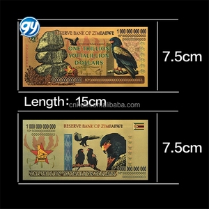 Nuevo billete de un trillón de yottalillones de dólares de Zimbabue, chapado en oro, con un hermoso <span class=keywords><strong>color</strong></span> - Product Image 3