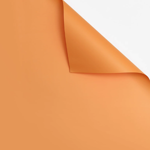Papel de embalaje mate de plástico impermeable de color naranja sólido y elegante para envolver flores, papel para flores, embalaje floral para regalos. - Product Image 1